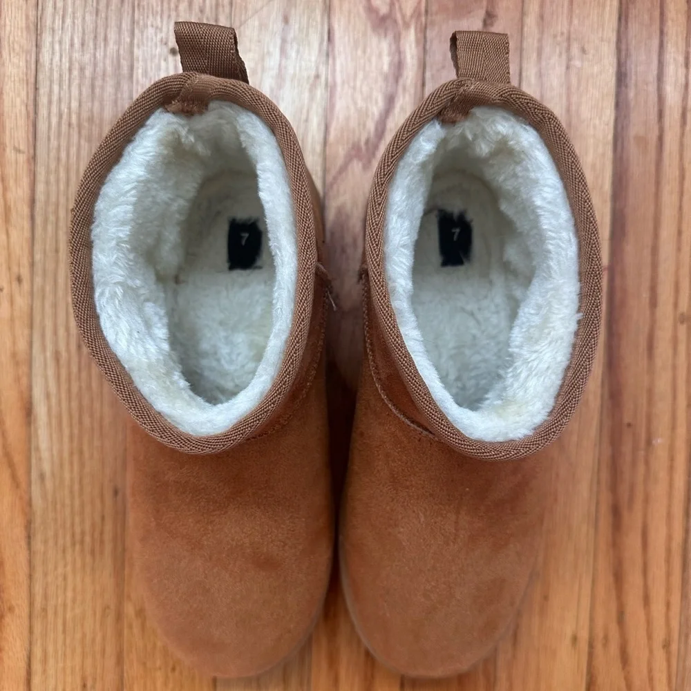 Platform Ankle Shearling Boot Size 7 - Picture 6 of 9
